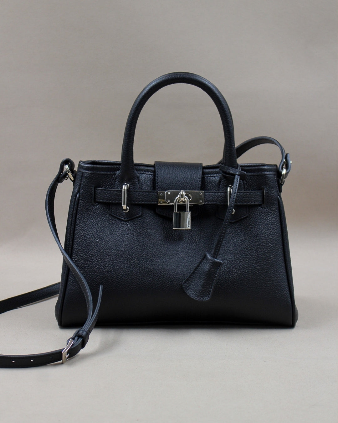 Mini sac Vendôme cuir noir compact maroquinerie française