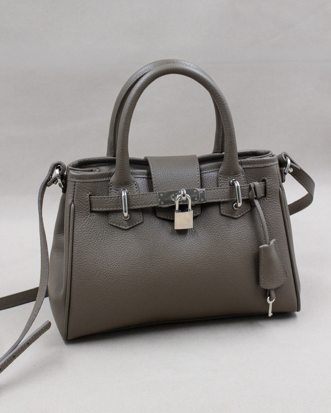 Mini sac Vendôme cuir vachette havane fermoir cadenas Berthille