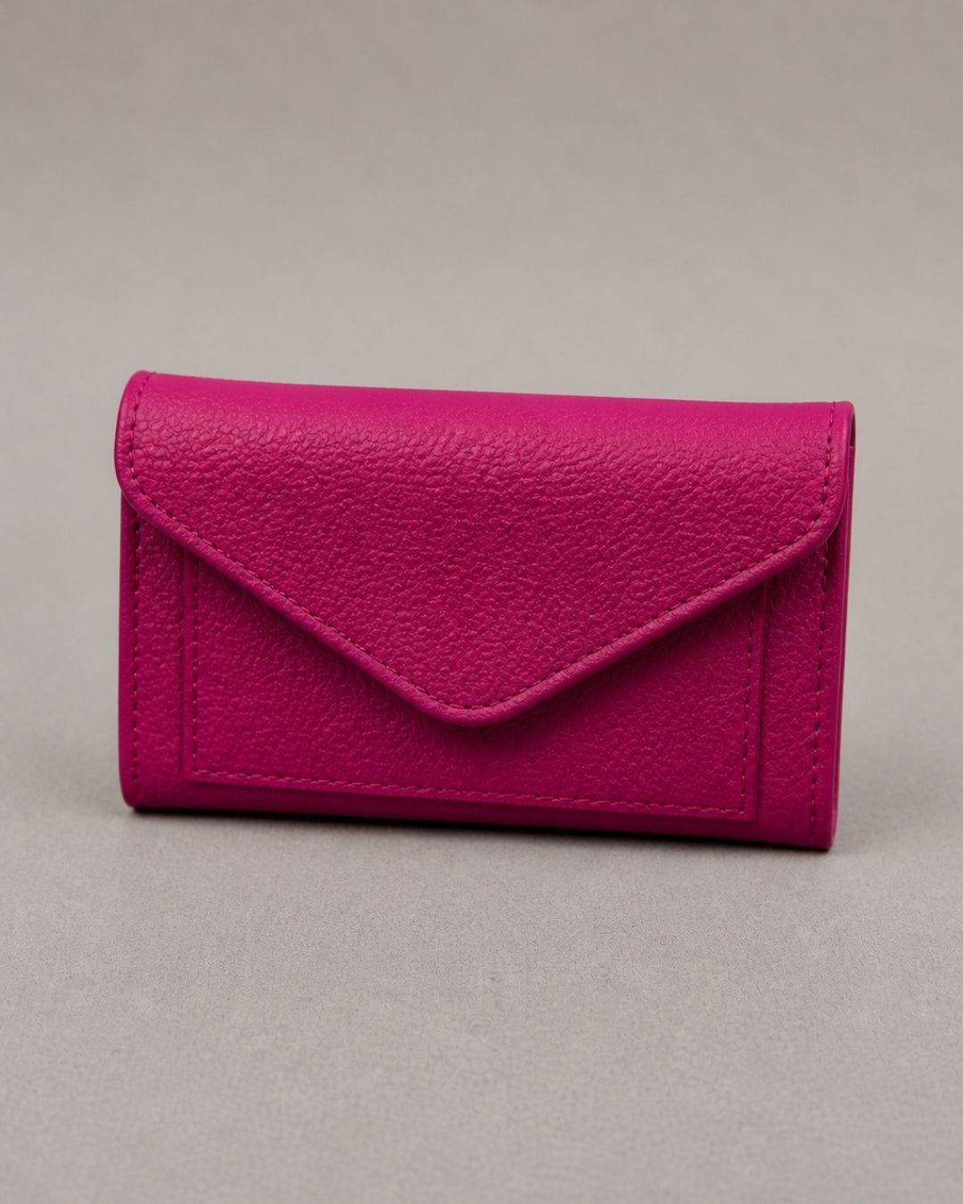 Portefeuille cuir magenta Berthille atelier maroquinerie