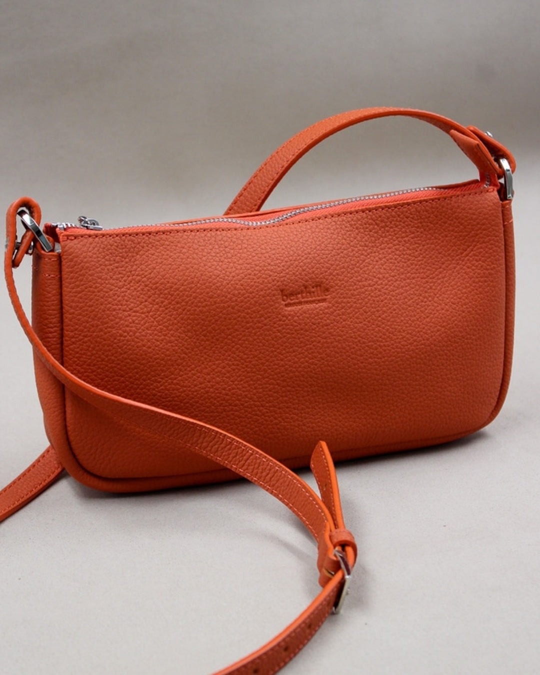 Sac Berthe cuir vachette orange butano bandoulière Berthille été 2026