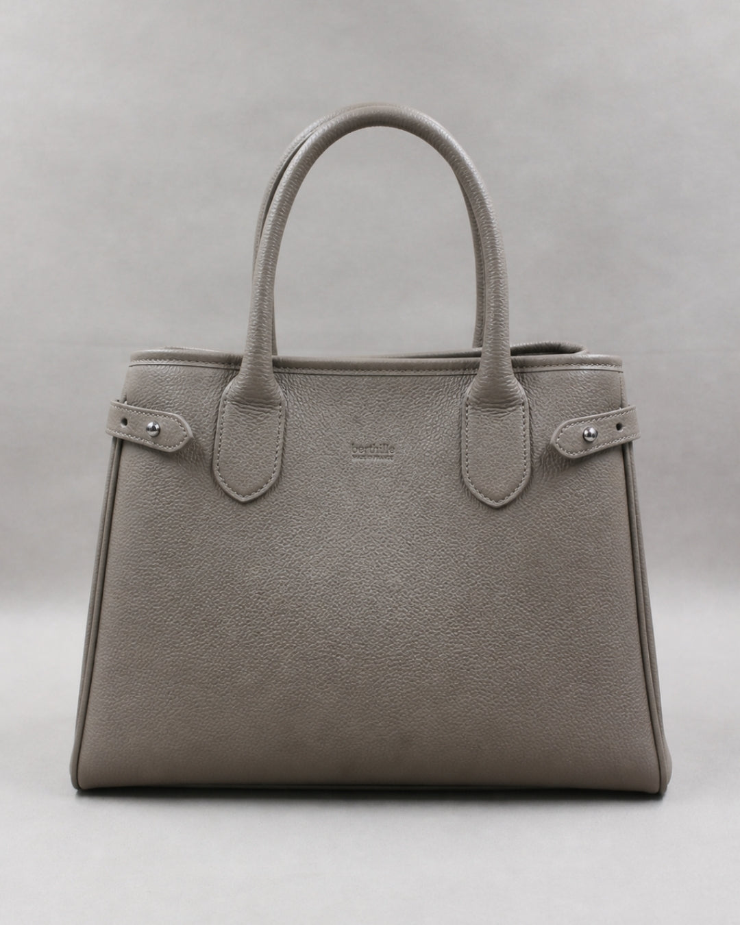 Sac Saint Moritz cuir havane fermoir aimanté fait main