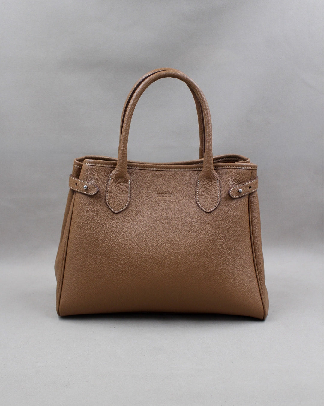 Sac à main Saint Moritz cuir vachette camel structuré Berthille