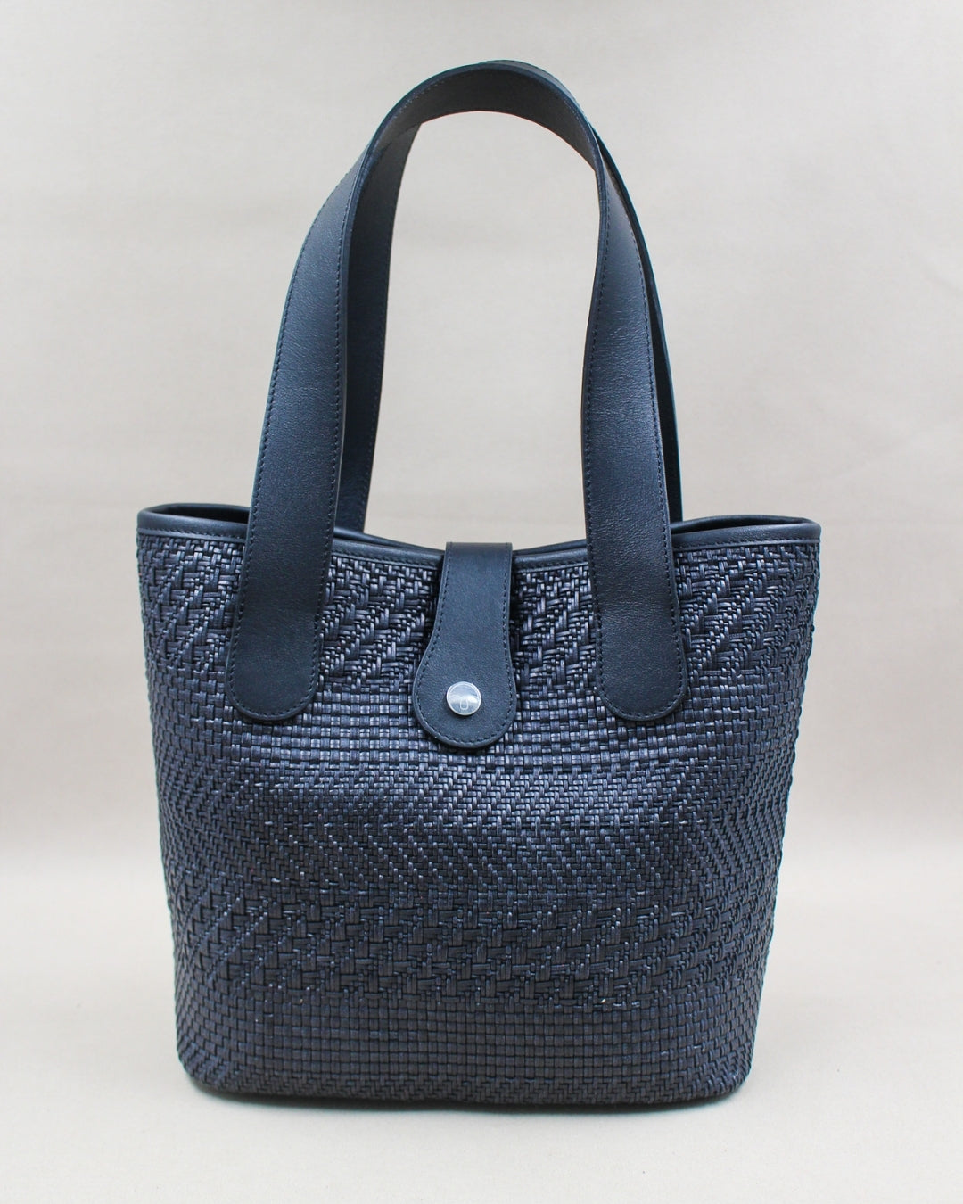 Sac tote Saint Barth cuir tressé marqueterie marine Berthille été 2026