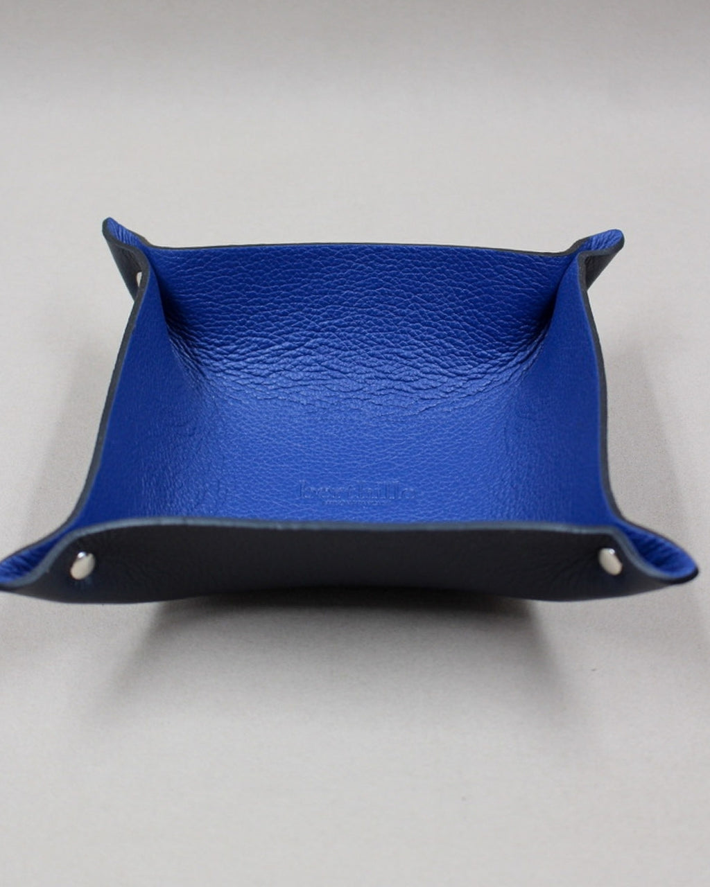 Vide-poche cuir vachette bleu 17cm Berthille