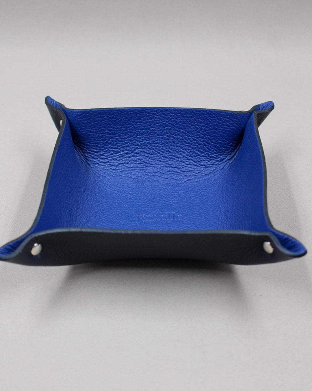 Vide-poche cuir vachette bleu 17cm Berthille