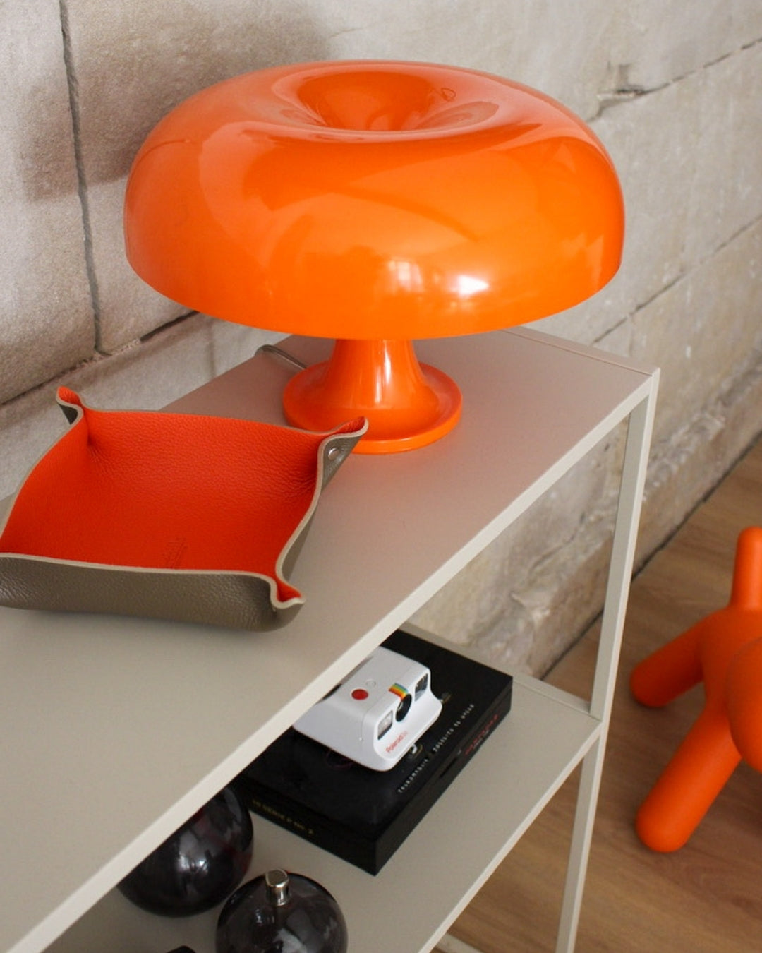Vide-poche cuir vachette orange 17cm Berthille