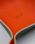 Vide-poche cuir vachette orange butano 17cm Berthille