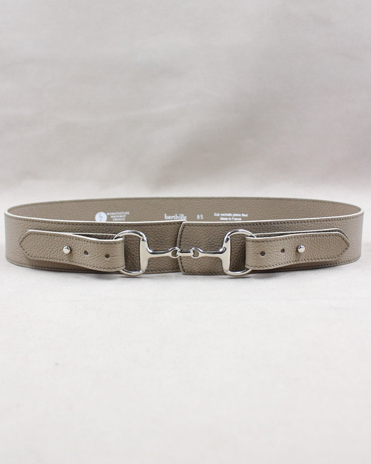 ceinture beige mors de cheval femme berthille en cuir 