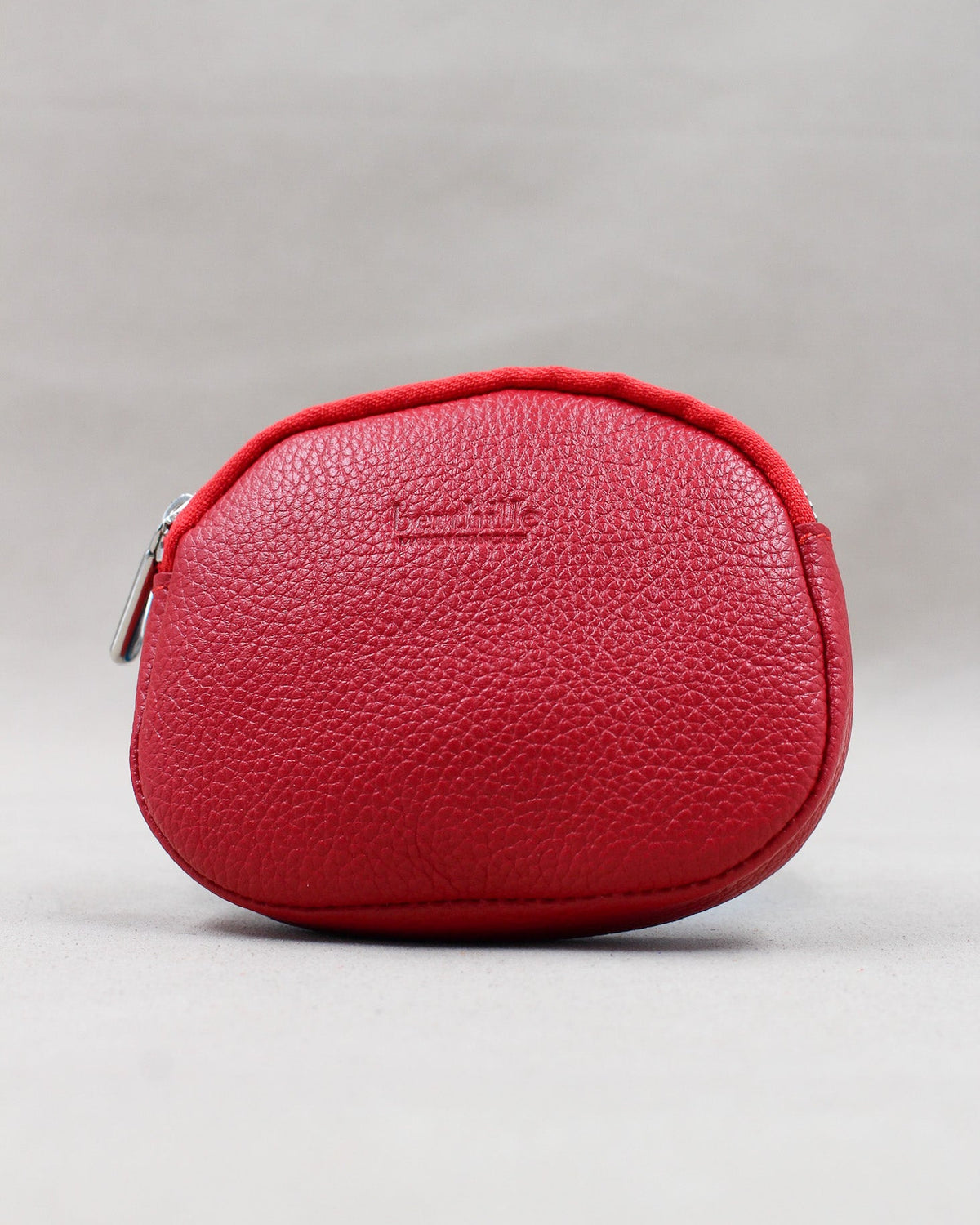 Porte-monnaie artisanal cuir coloris rouge coquelicot, petite maroquinerie fait main – Berthille Atelier de Maroquinerie