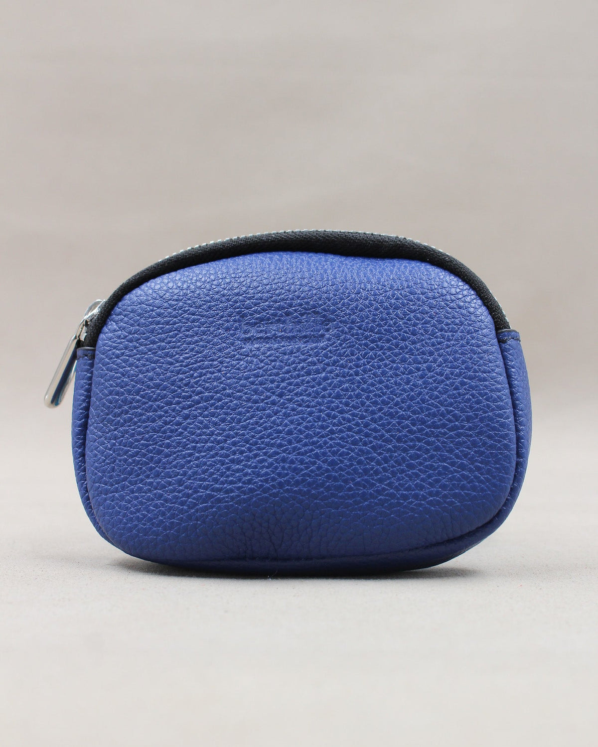 Porte-monnaie en cuir de vachette coloris bleu marine, petit format zippé fait main – Berthille Atelier de Maroquinerie
