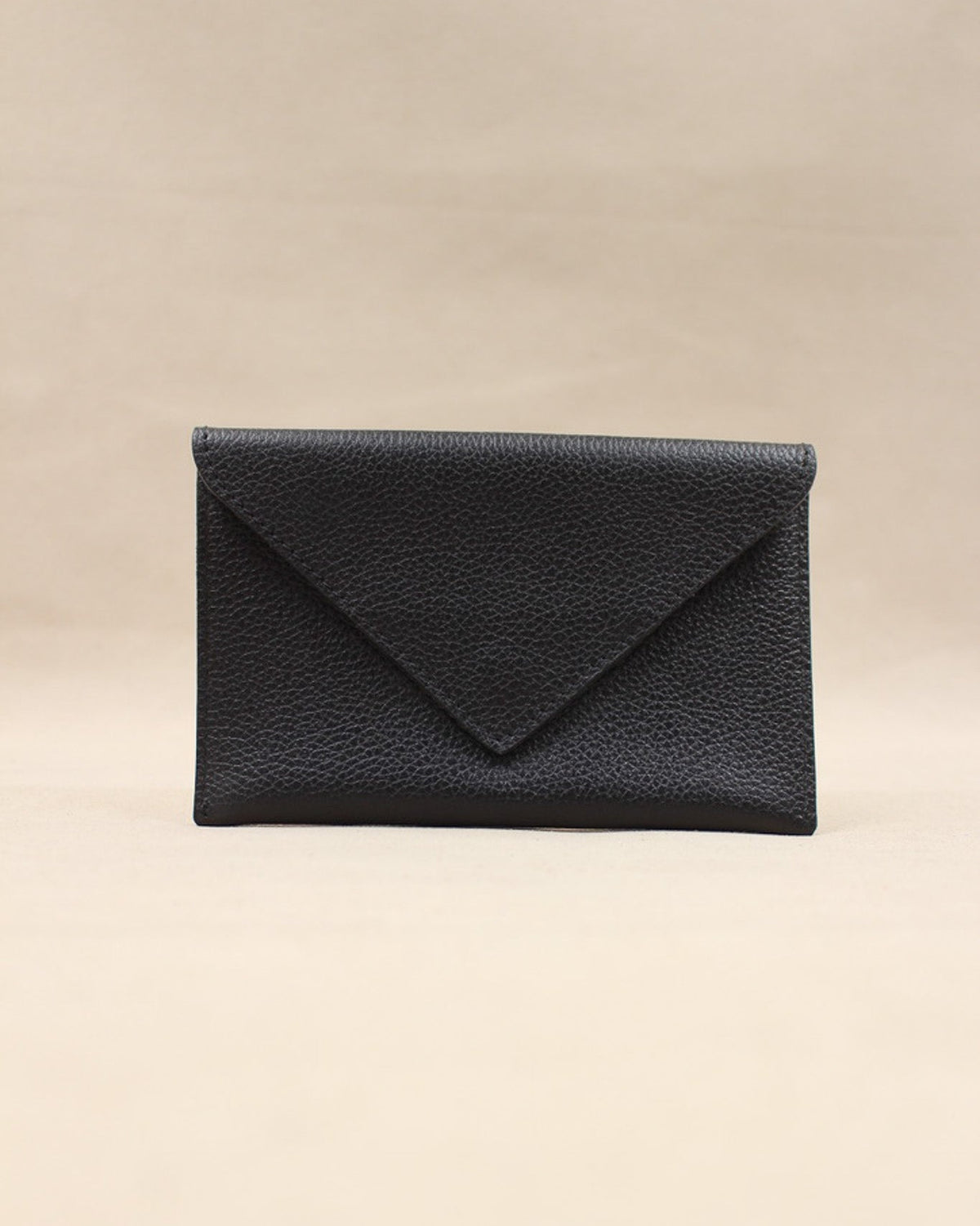 Pochette Lutecia en cuir pleine fleur, coloris Noir, maroquinerie française Berthille